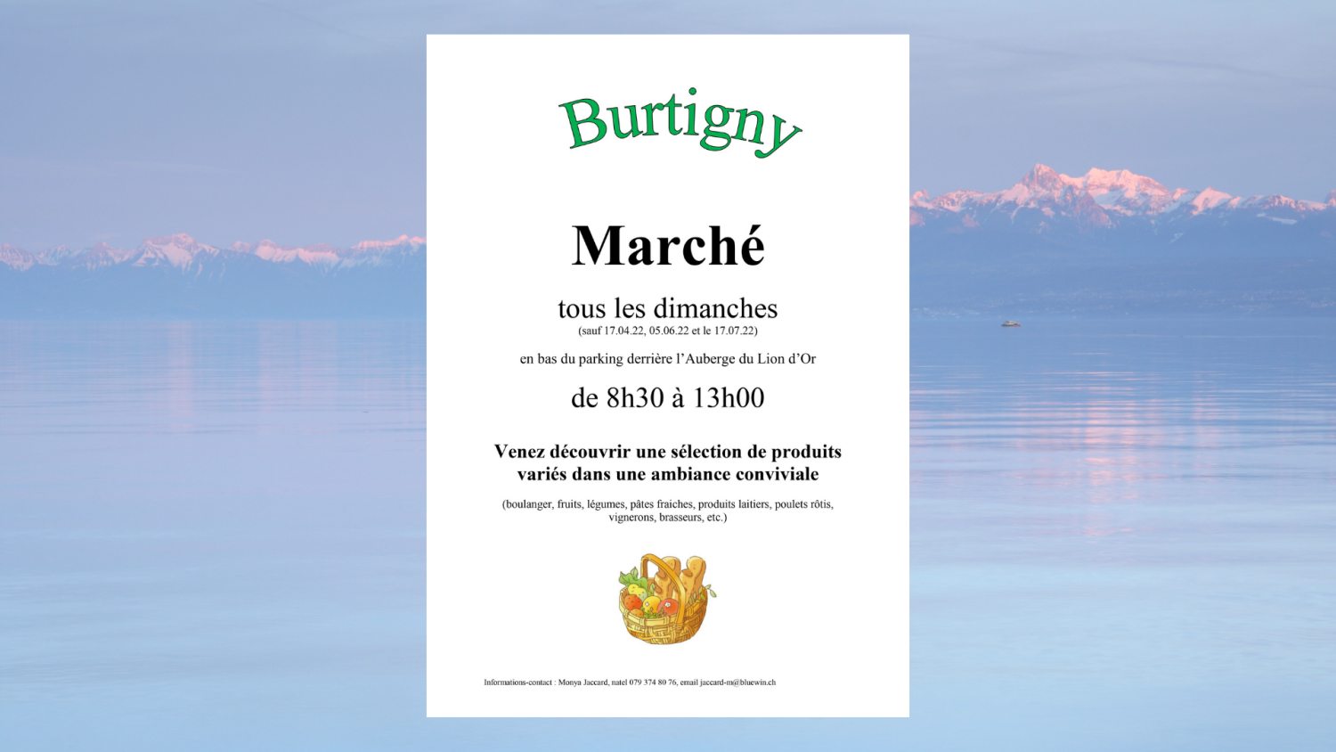 Marché du dimanche de Burtigny
